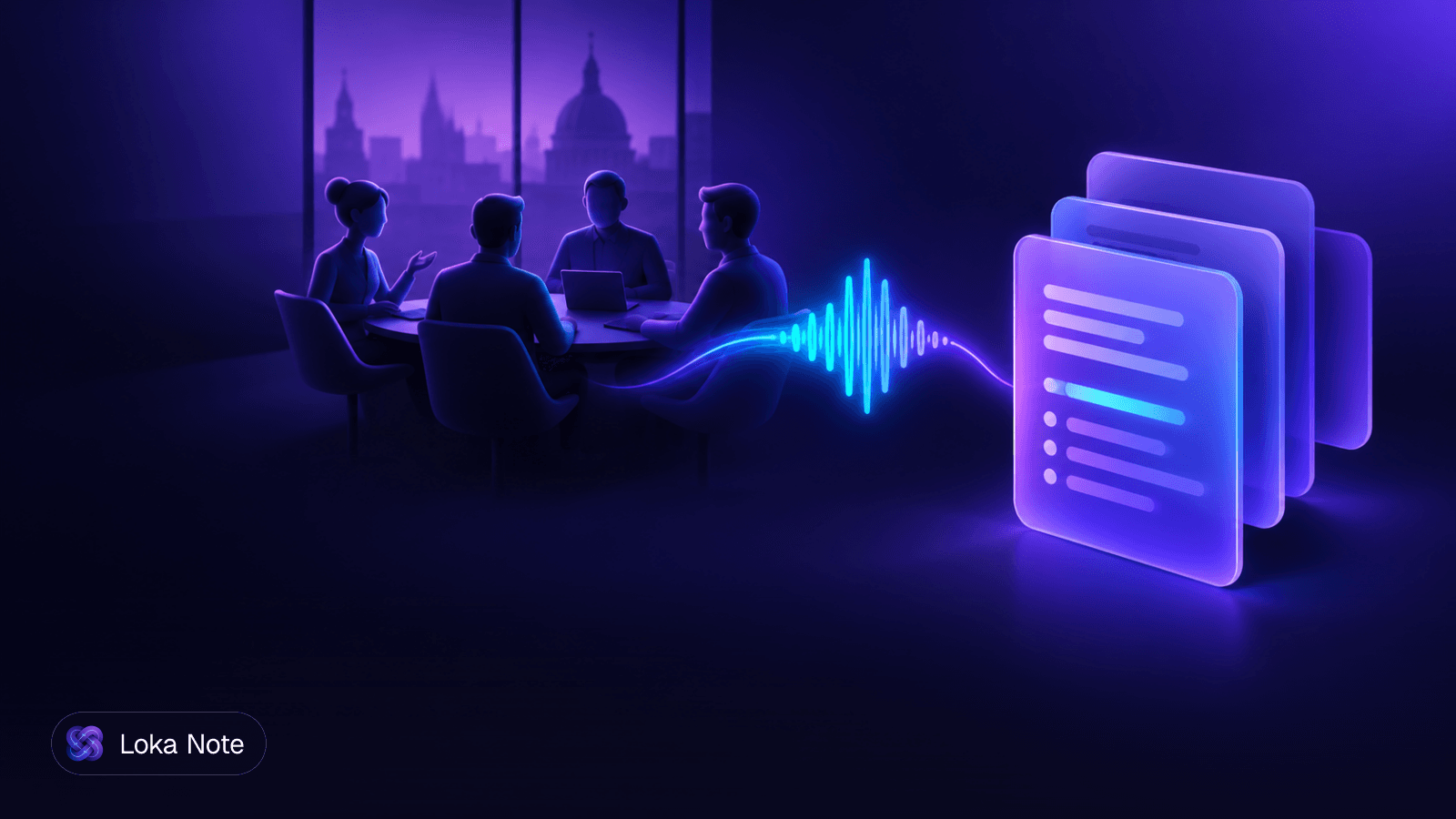 Simple editorial illustration of a calendar page with a padlock over a monthly price tag, next to a laptop showing a meeting transcript
